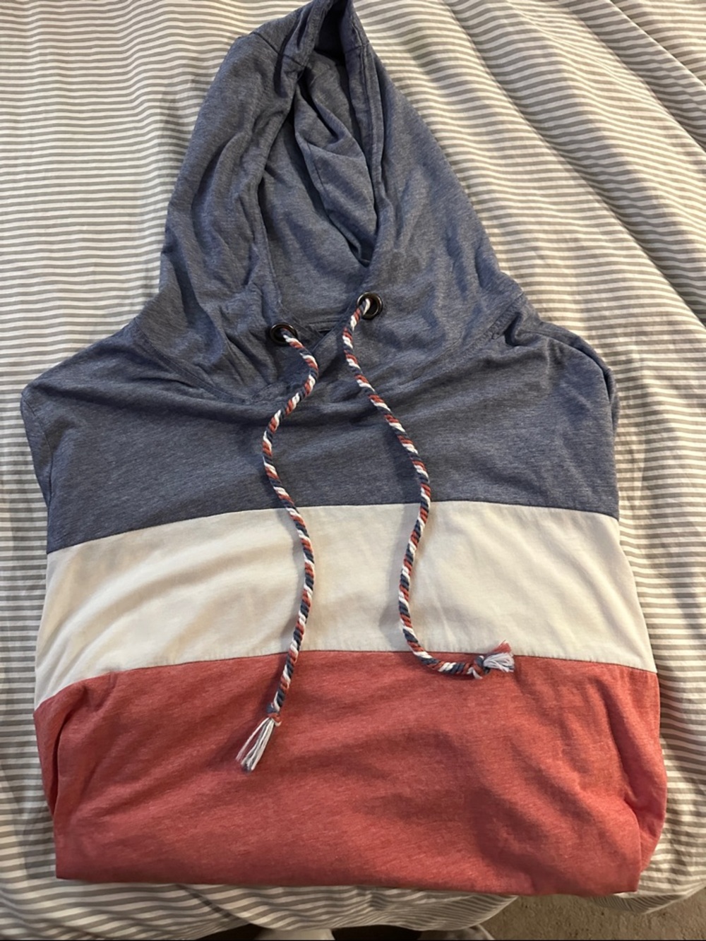 Maurices Colorblock Hooded Tunic - Red, White & Blue. 🇺🇸 - Picture 1 of 5